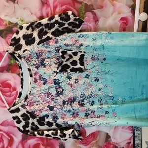 Animal print top large